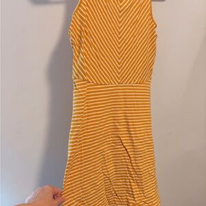 Old Navy Yellow and White Striped Girls' Dress